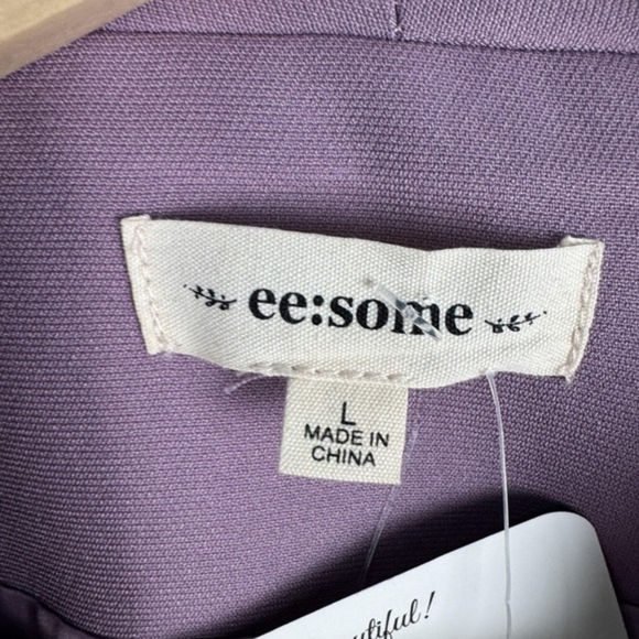 Dusty Purple Ruched Sleeve Woman's "Ee▪︎Some" Blazer - Size Lg. (NWT) - Picture 4 of 10